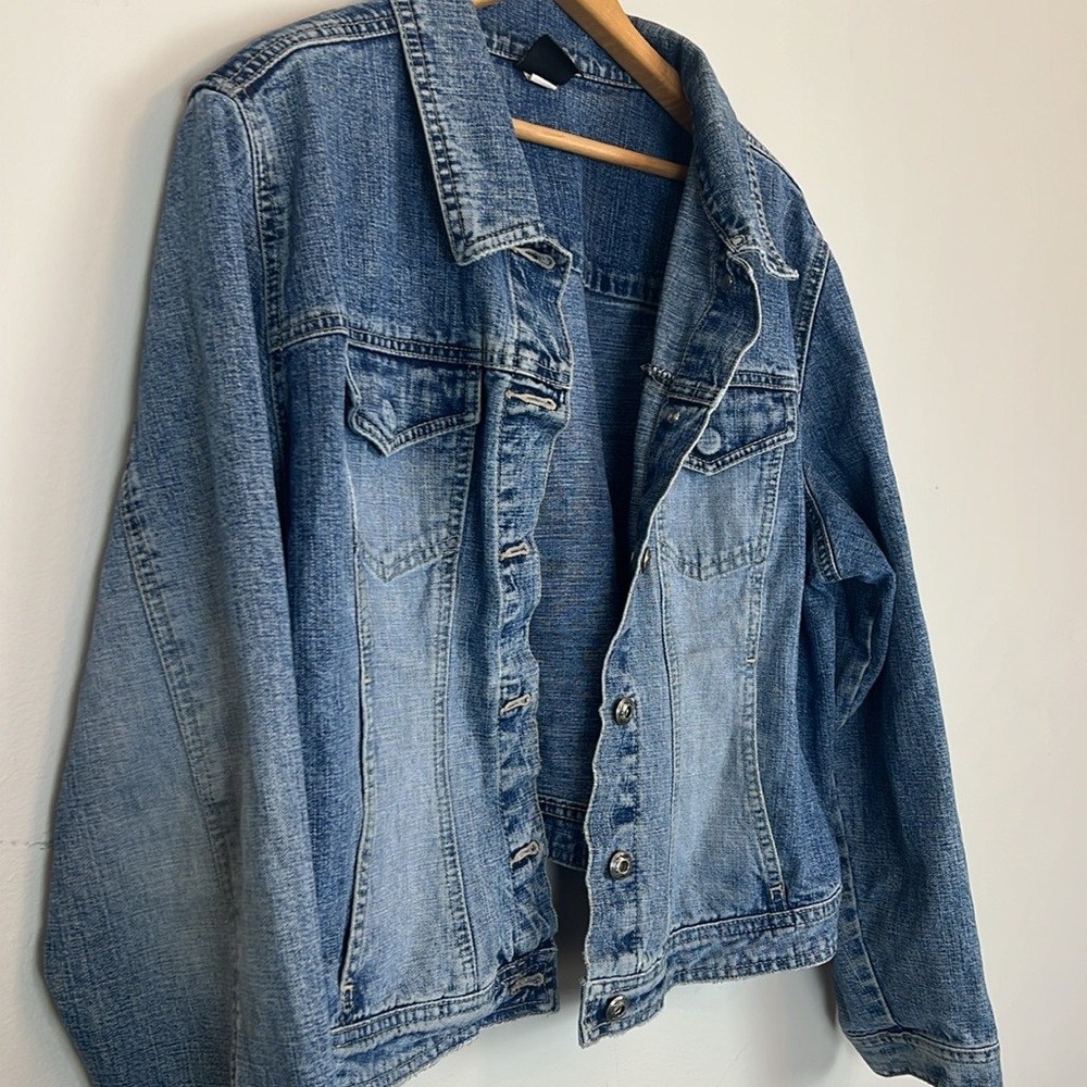 Y2K FUBU Blue Jean Jacket women’s size 2X